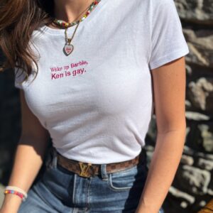 T-shirt ricamata - Wake up Barbie